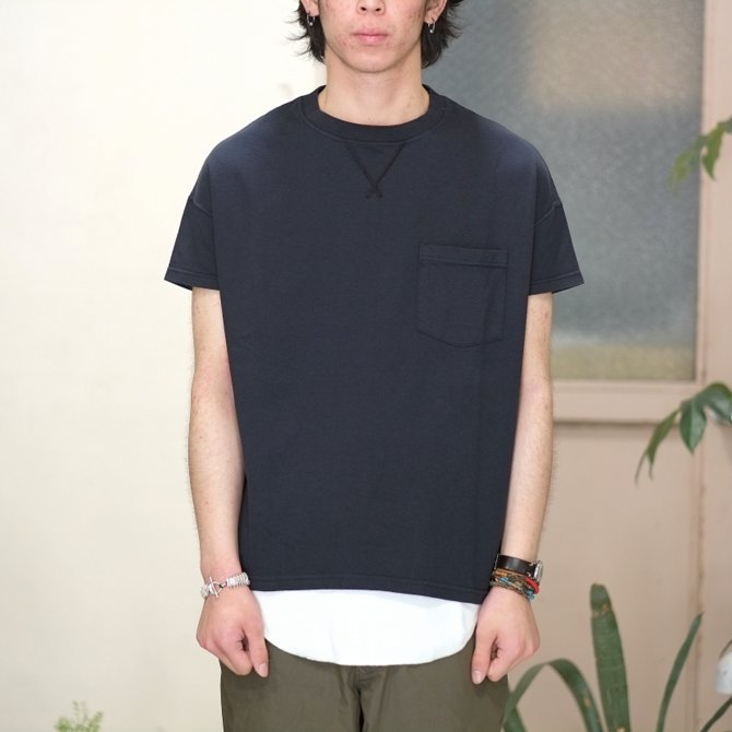 Cal Cru(JN[) C/N S/S RELAXED FIT(MADE IN USA)  -BLACK-ySz(2)