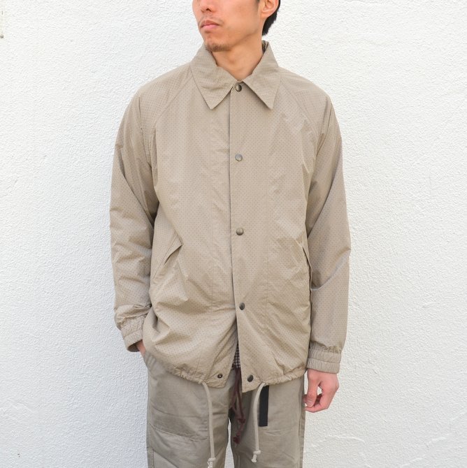y40% off salezts(s) (eB[GXGX) Perforated Nylon Taffeta Cloth Coach Jacket -(32)Gray Beige- #TT36AJ02 (2)