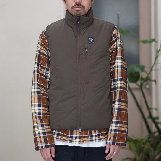 y40% off salezSouth2 West8(TEXc[EGXgGCg) Insulator Vest [Peach Skin] -Mocha-  #BG796(2)