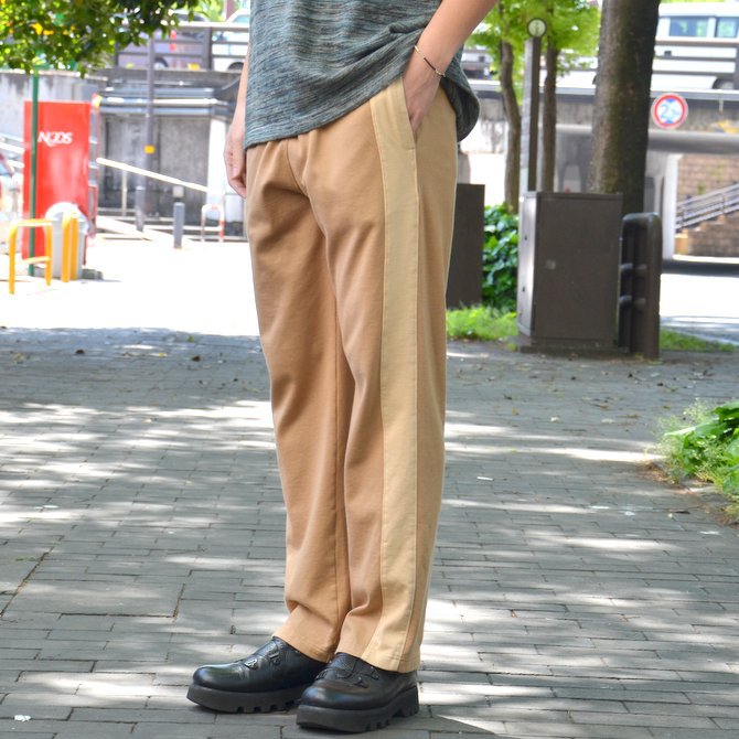 【40% OFF SALE】 ts(s) (ティーエスエス) Smooth Cotton Terry Jersey Asymmetry Line Track Pants -(32)Light Beige #ET38XC10(2)