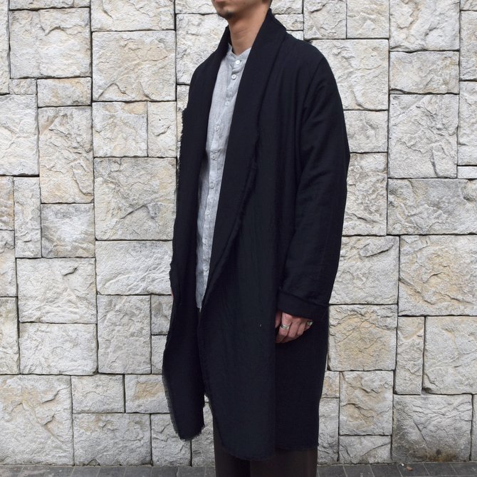 2019 AW】MITTAN(ミッタン)/ 三重織綿絹毛麻ジャケット -黒がさね- #JK 
