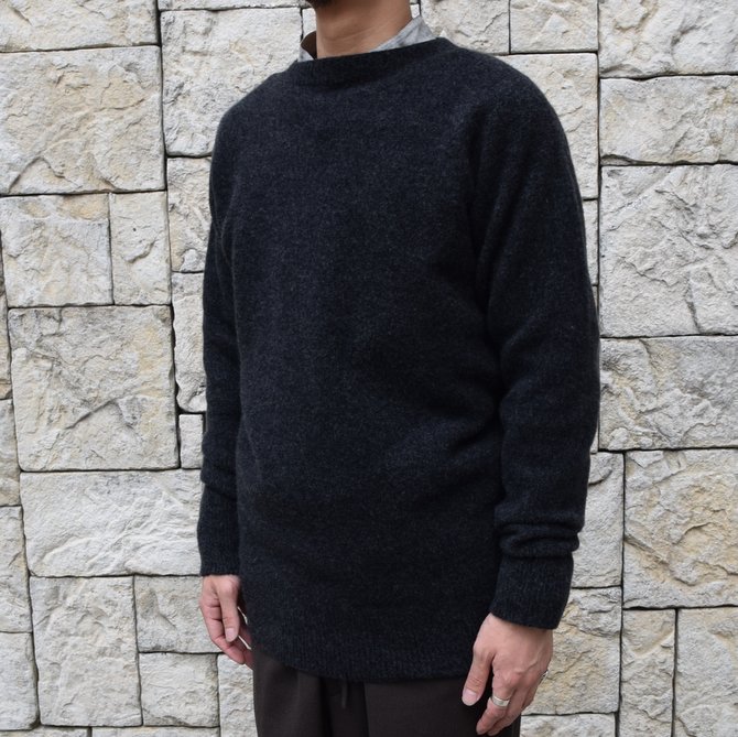 2019 AW】MITTAN(ミッタン)/ 腹巻き無しセーター -黒杢- #KN-02-BK
