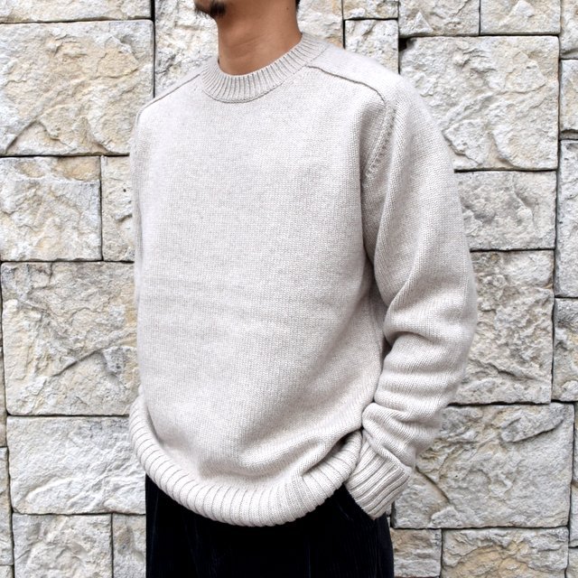 BATONER(バトナ―)/ HEAVY WEIGHT CASHMERE CREW NECK BN-19FL-044／acoustics Men's