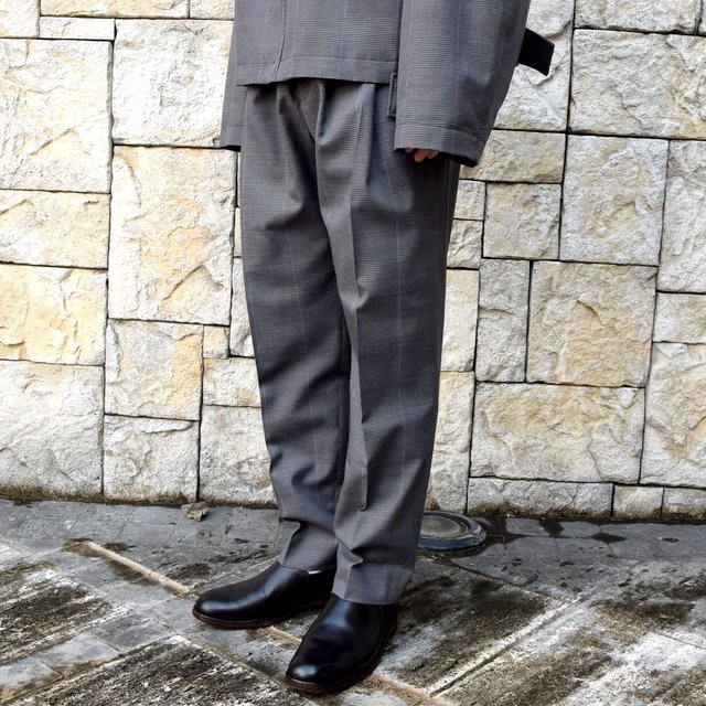 stein/EX WIDE TAPERED TROUSERS（LEATHER） - スラックス