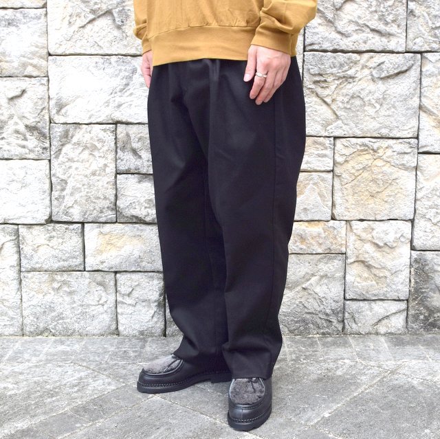 blurhms(ブラームス)/ SUPER SURGE WIDE SLACKS -BLACK- #BHS20F002／acoustics Men's