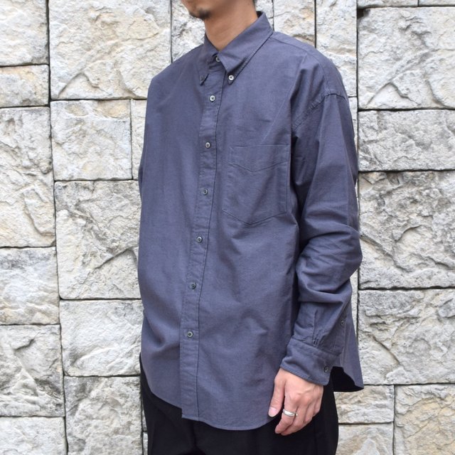 Graphpaper グラフペーパー Oxford L S B D Box Shirt Gray Gm3 b Acoustics Men S