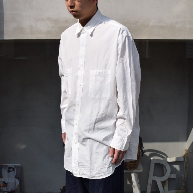 【未着用品】HERILL/ヘリル Suvin Work Shirts ホワイト