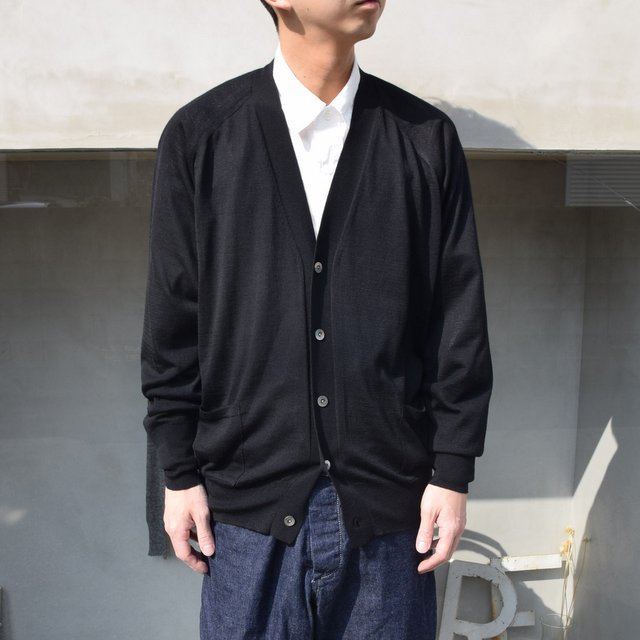 HERILL (ヘリル)/ CASHMERE HIGH GAUGE CARDIGAN -BLACK- #21-080-HL ...