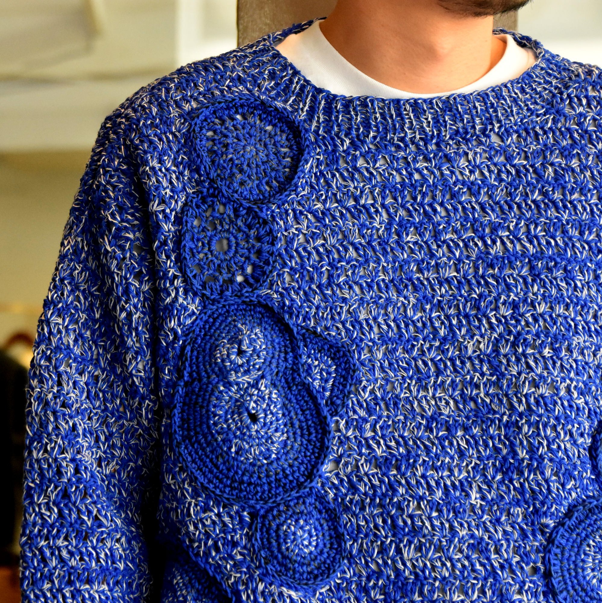 y40% off salez[2021]amachi.(A}`) Caillois's Agate knit-Majorelle Blue- #AY8-25(2)