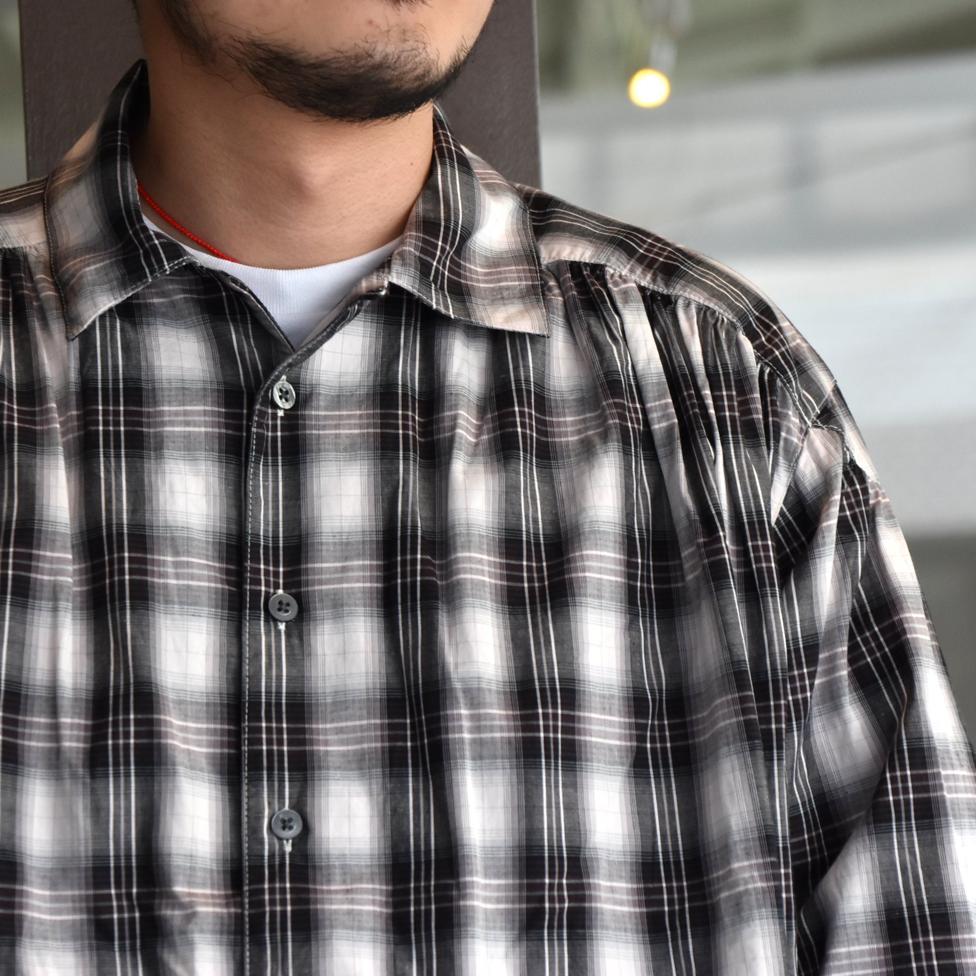 y40% off salez AiE(G[ACC[)/PAINTER SHIRT-SHADOW PLAID- #IN530(2)