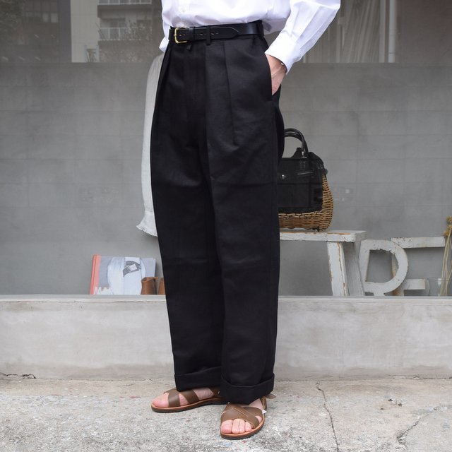 NEAT ニート WIDE PANTS(GIZA Moleskin) black | aluminiopotiguar.com.br