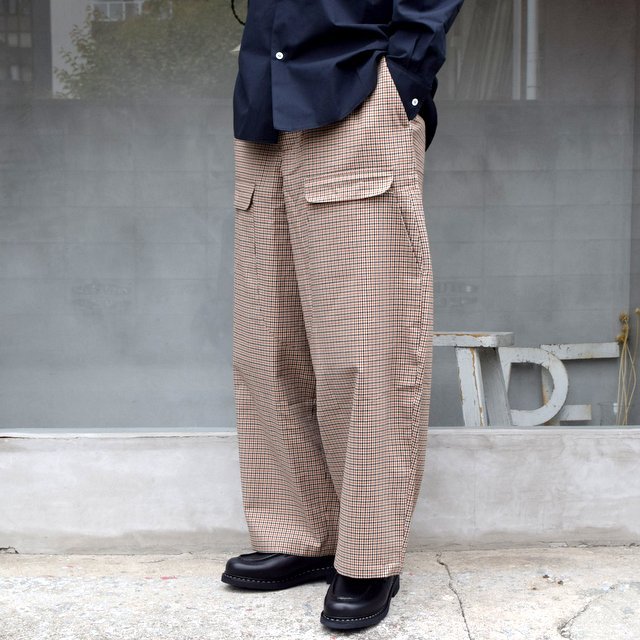 CAMIEL FORTGENS(カミエル フォートゲンス)/ RESEARCH DOUBLE PANTS -CHECK-  #11.11.04／acoustics Men's