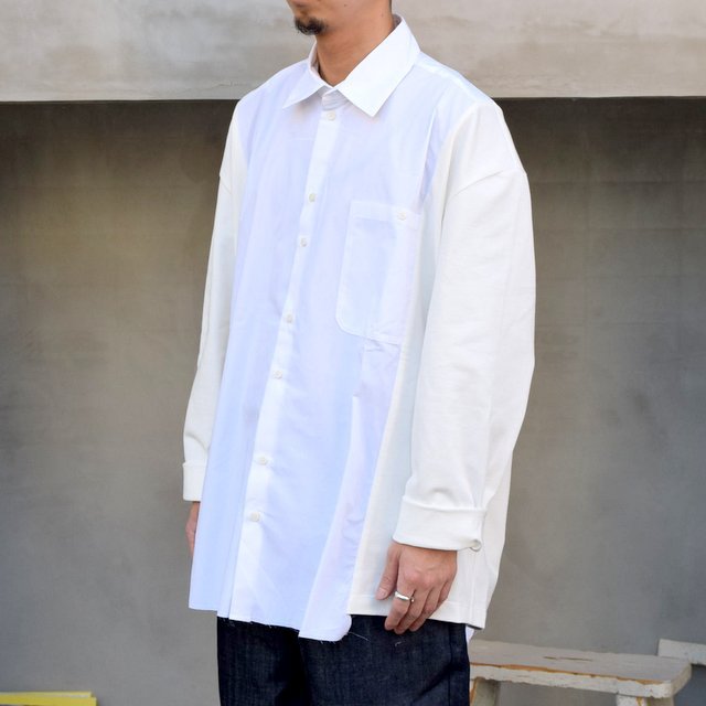 CAMIEL FORTGENS(J~G tH[gQX)/ RESEARCH SHIRT TEE LONG SLEEVE COTTON/JERSEY -WHITE- #11.11.05(2)