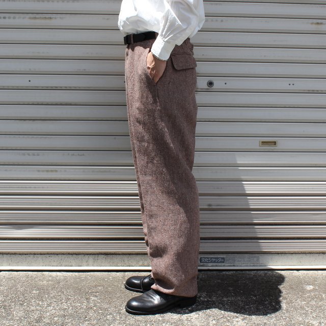 極希少 NICENESS NEP TWEED PANTS - スラックス