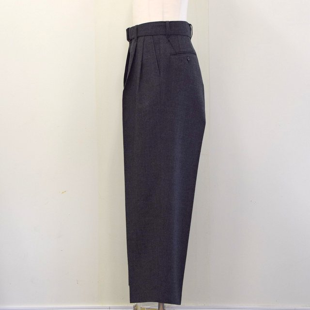 stein(V^C)/ BELTED WIDE STRAIGHT TROUSERS -CHARCOAL- #ST283(2)