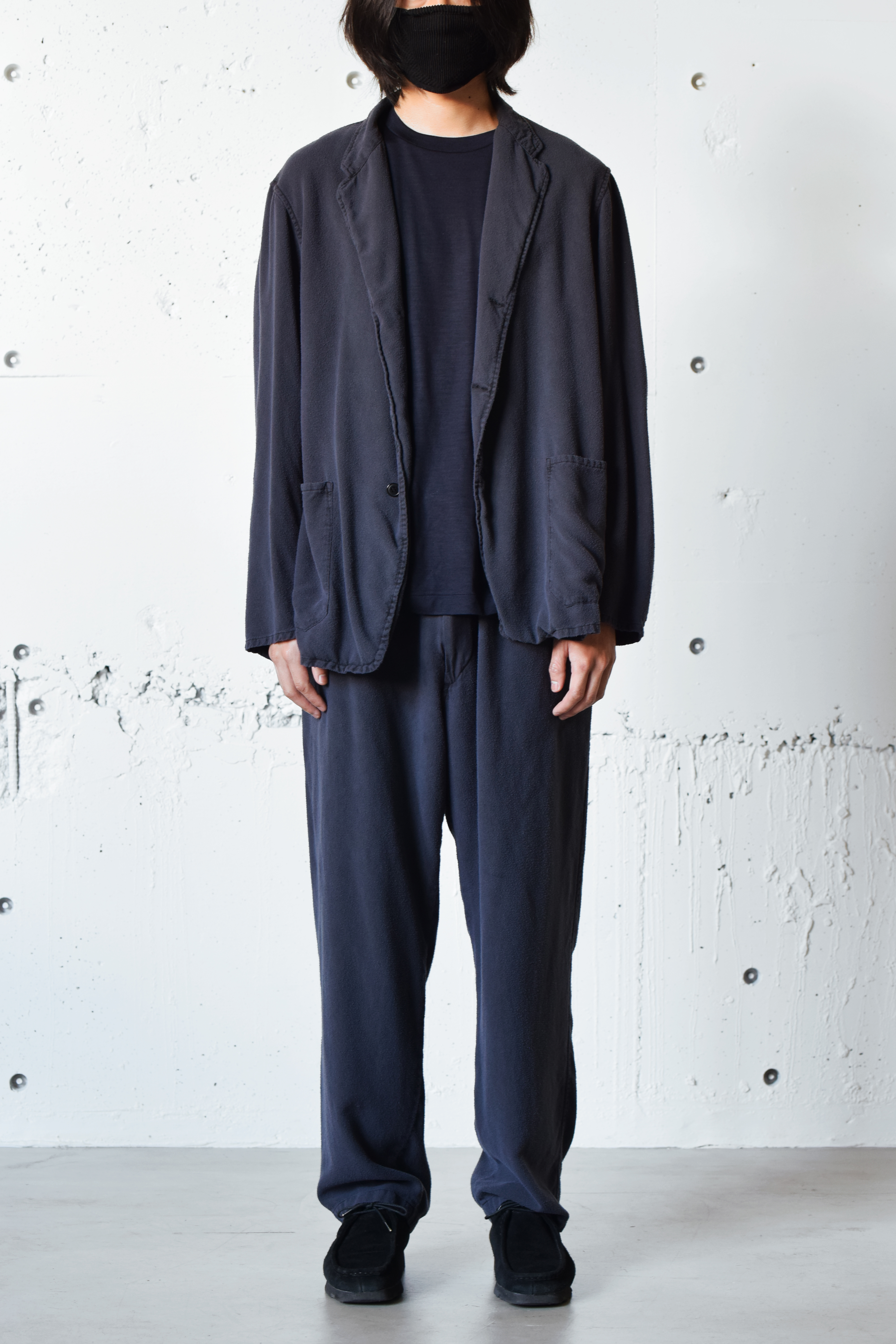 COMOLI 21AW シルクネルシャツ FADE NAVY 4