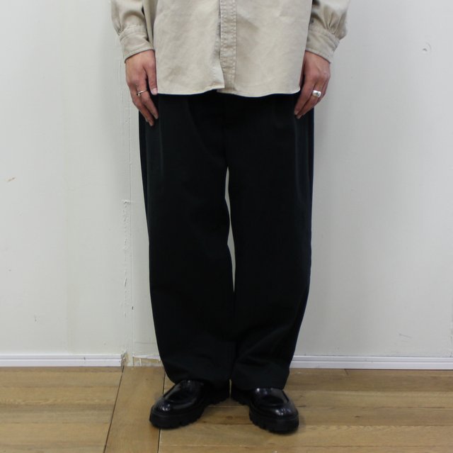 ショート丈A.PRESSE CHINO TROUSERS BLACK  アプレッセ