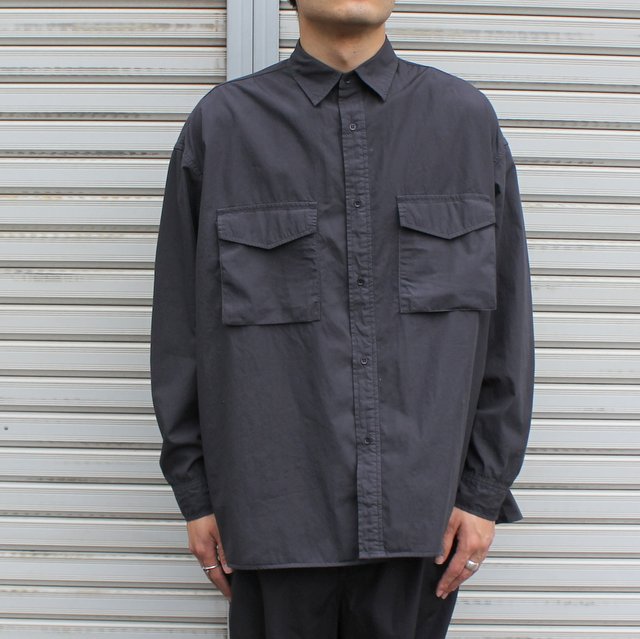Graphpaper (グラフペーパー)/ Garment Dyed Poplin Fatigue Shirt #GM221-50063(2)