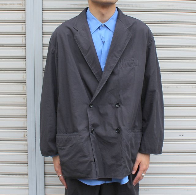 garment dyed poplin oversized jacket-