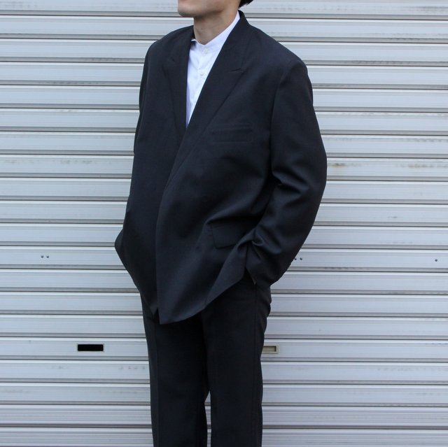 YOKE(ヨーク)/COVERED COLLARLESS JACKET -DUSTY NAVY- #YK22SS0314J 