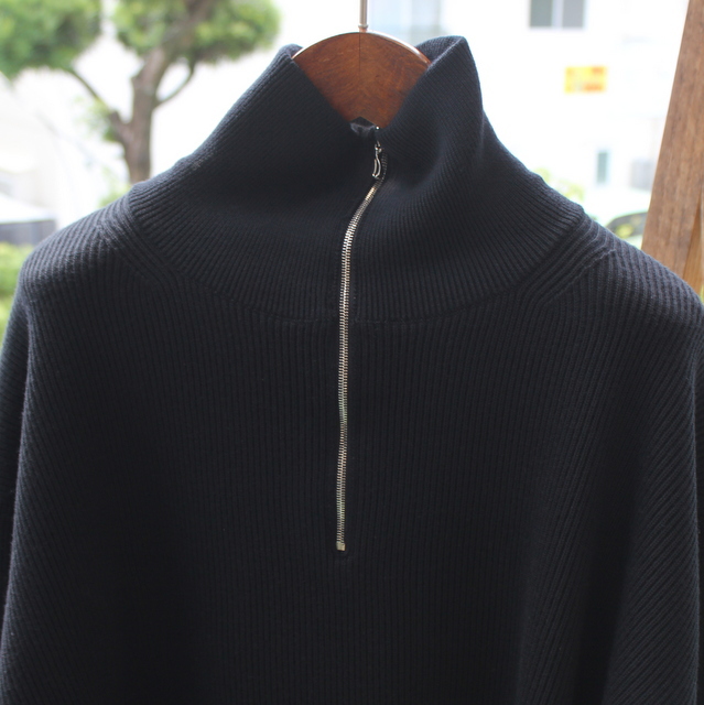 Graphpaper (グラフペーパー)/ High Density High Neck Zip Knit