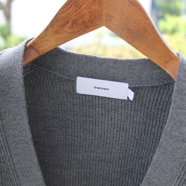 Graphpaper (グラフペーパー)/ High Density Knit Cardigan -GRAY ...