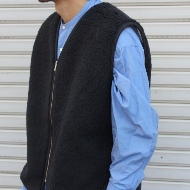 CAMIEL FORTGENS(J~G tH[gQX)/ FLEECE VEST -NAVY- #CF14050101(2)