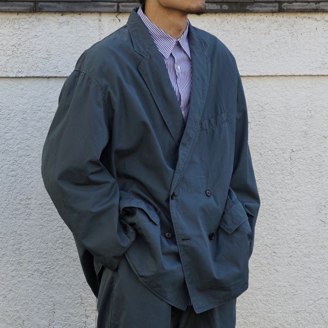 Graphpaper (グラフペーパー)/ Garment Dyed Twill Oversized Double Jacket -DARK SLATE- #GM231-20137(2)