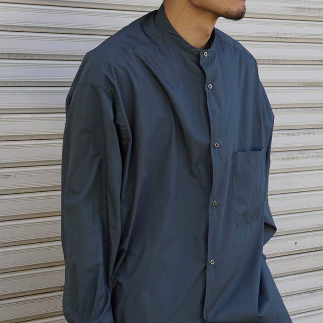 Graphpaper Broad Oversized Band Collar Pullover Shirt ブラウン F