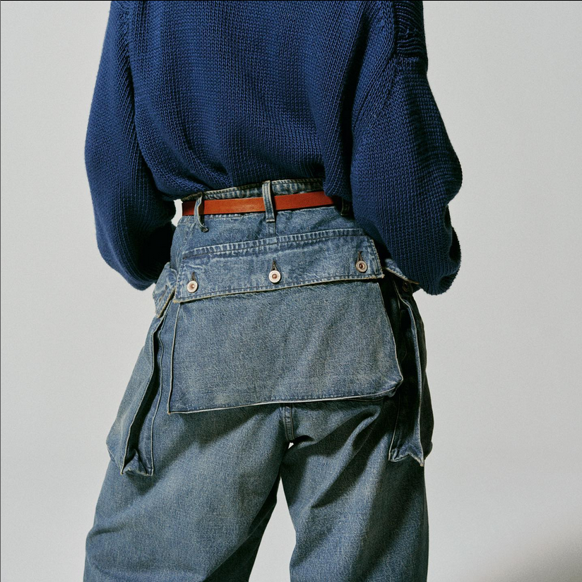 【新品未使用】HERILL ヘリル Nep denim M44 Trousers