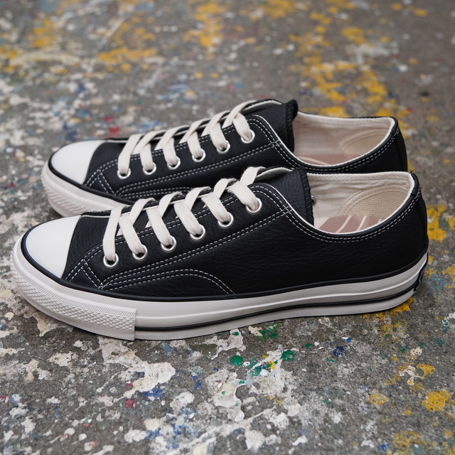 CONVERSE ADDICT(Ro[X AfBNg) CHUCK TAYLOR LEATHER OX -BLACK-(2)