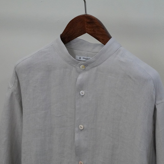 MAATEEu0026SONS(マーティーアンドサンズ)/ 極上LINEN薄 PULL OVER SHIRTS -CLOUD-  #MT3103-0605B／acoustics Men's