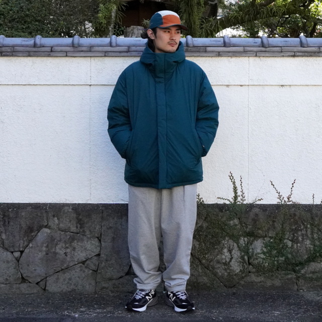 【23AW】Graphpaper (グラフペーパー)/ PERTEX_SHIELD Reversible Hooded Down -GREEN×GRAY- #GM233-20274C(2)