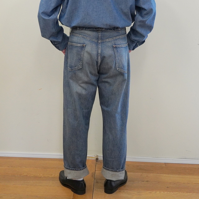 A.PRESSE No.22 Washed Wide Denim Pants-