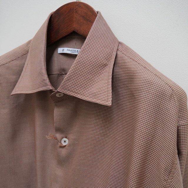 23AW」MAATEE&SONS(マーティーアンドサンズ)/ C/SILK HOUNDTOOTH