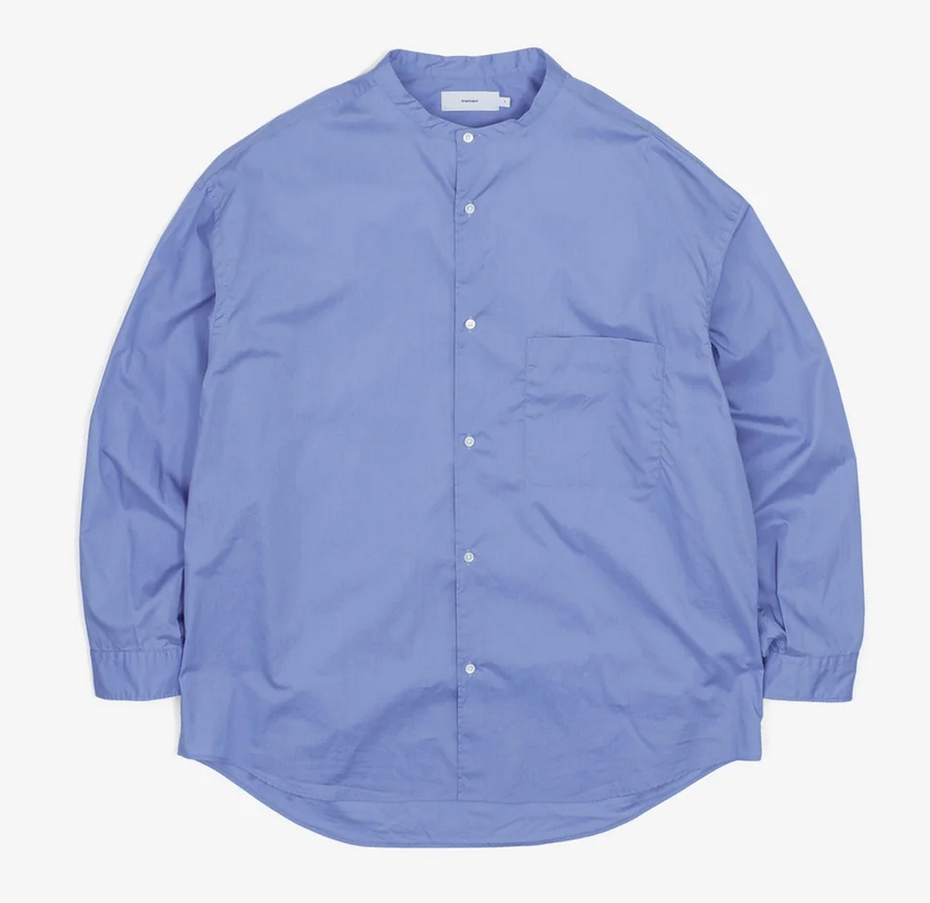 Graphpaper (グラフペーパー)/ BROAD L/S OVERSIZED BAND COLLAR SHIRT -2Color- #GM231-50081B(2)