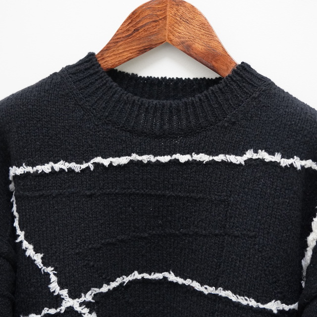 YOKE(ヨーク)/CONTINUOUS LINE EMBROIDERY SWEATER #YK23FW0581S