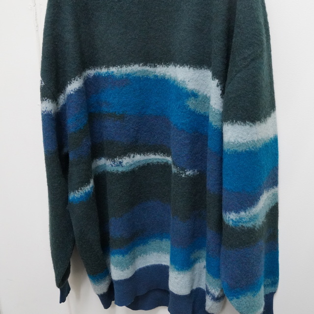 [30%OFF] Graphpaper (グラフペーパー)/ Jacquard Crew Neck Knit -DEEP FOREST- #GU233-80281(2)