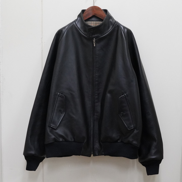 【23AW】A.PRESSE(ア プレッセ)/ Leather Harrington Jacket -BLACK- #23AAP-01-03H(2)