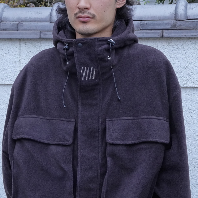 S.F.C (XgCvX tH[ NGCeBu)/ FLEECE HOODIE JACKET -BLACK- #SFCFW23J07(2)