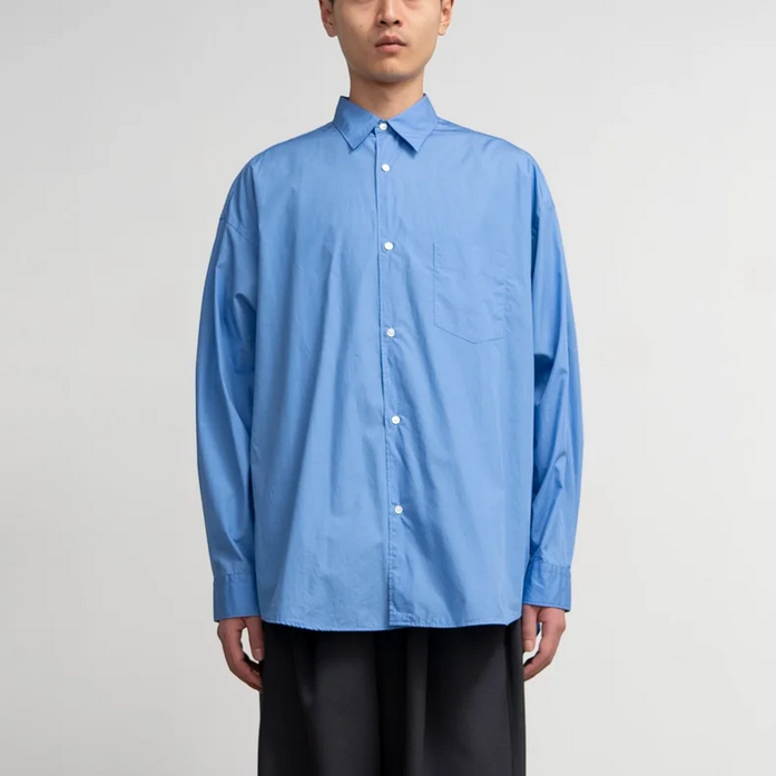 [24SS]Graphpaper (Oty[p[)/ Broad L/S Oversized Regular Collar Shirts -BLUE- #GM241-50001B(2)