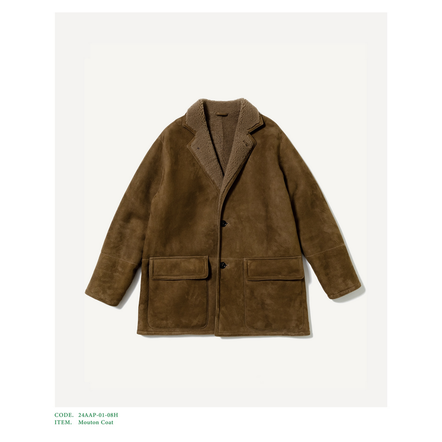 (24aw) A.PRESSE(A vbZ)/ Mouton Coat -BROWN- #24AAP-01-08H(2)