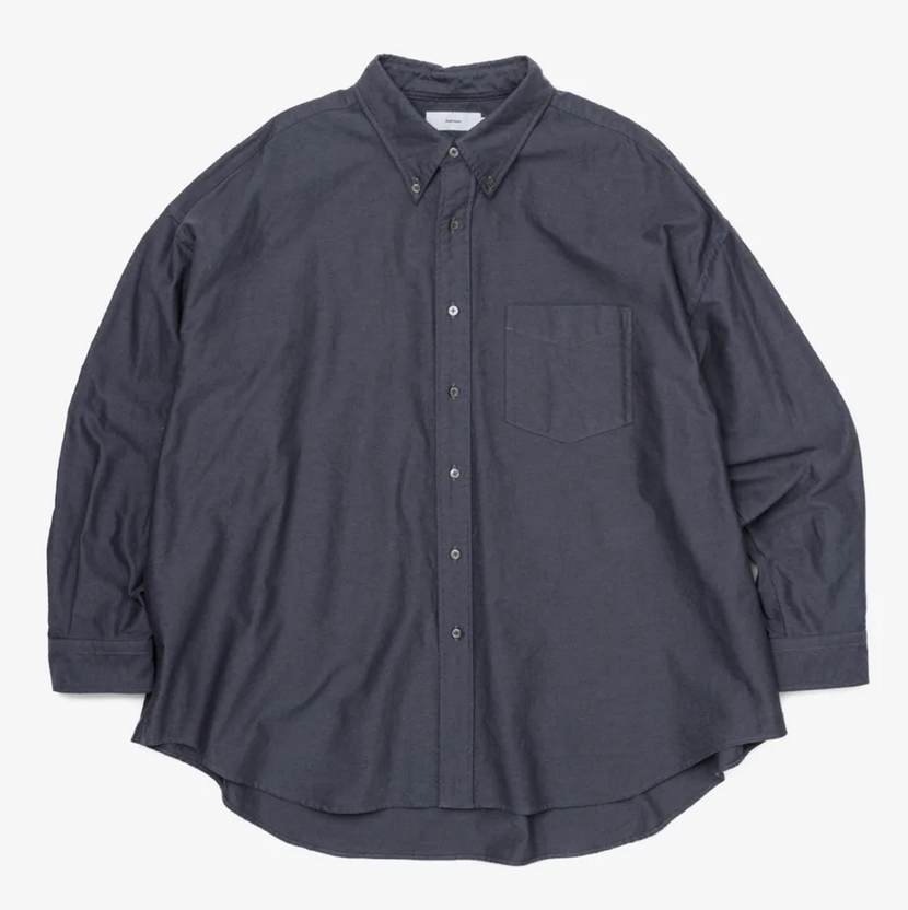 [24SS]Graphpaper (グラフペーパー)/ Oxford Oversized B.D Shirt -WHITE,GRAY- #GM241-50021B(2)