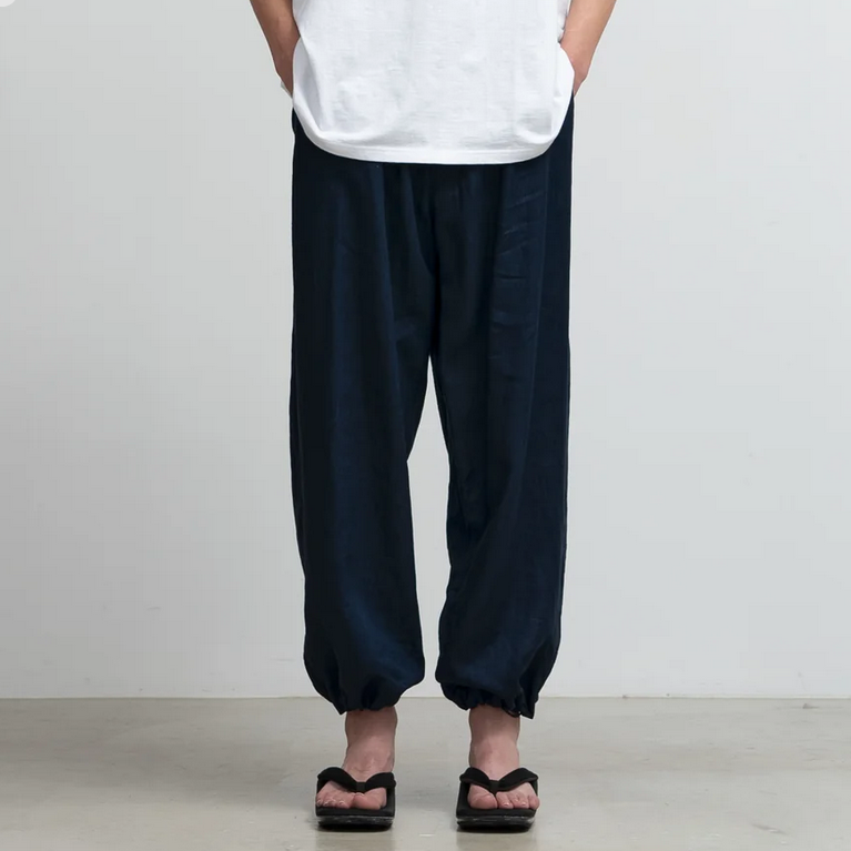 Graphpaper (グラフペーパー)/ Linen Track Pants -NAVY- #GM241