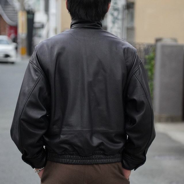  [24AW] YOKE([N)/ LEATHER FLIGHT JACKET -BLACK- #YK24FW0750B(2)