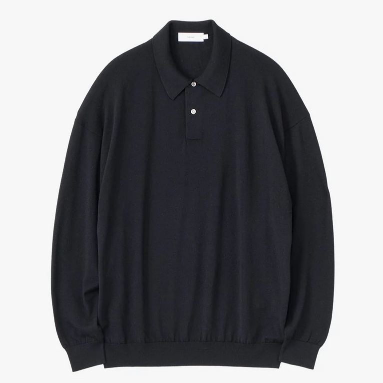 y24AWzGraphpaper (Oty[p[)/ High Gauge Knit Oversized L/S Polo -GRAY,BLACK- #GM243-80315B(2)