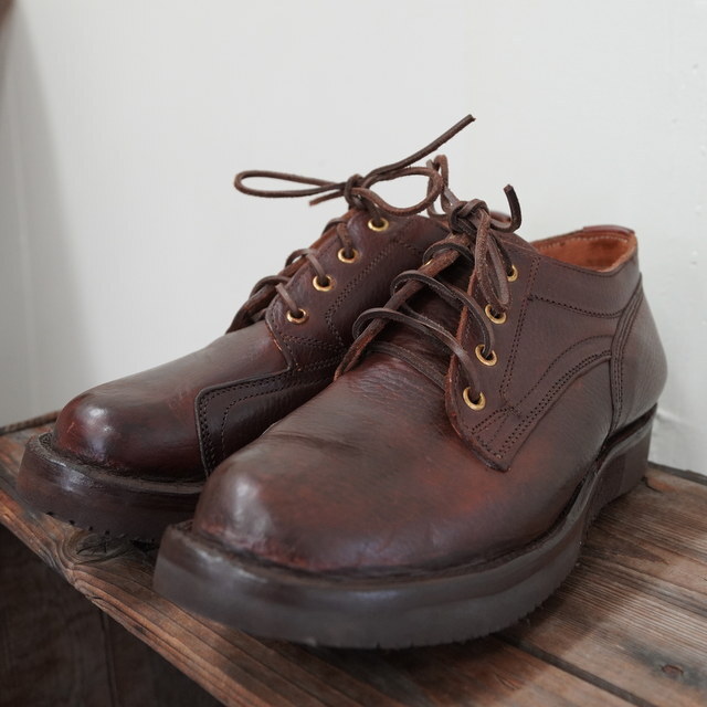 GRIZZLY BOOTS(OY[ u[c) Lineman Oxford -HORWEEN BROWN-(2)