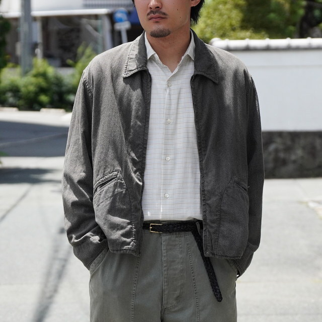 アプレッセ　Vintage Black Chambray Jacket A.PRESSE / Vintage Black Chambray Sports Jacket | twelve