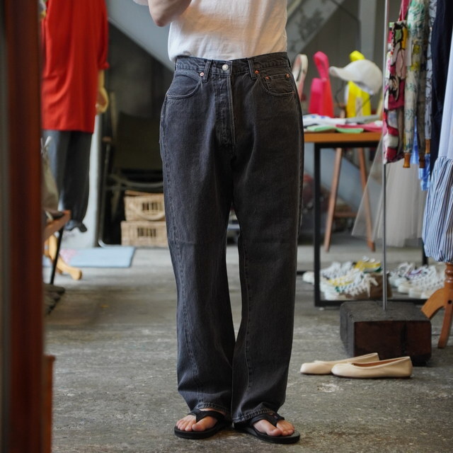 ULTERIOR(AeA) / WASHED SELVEDGE BLACK DENIM 5P PANTS -USED GREY- #UPJ05-KC223-S(2)
