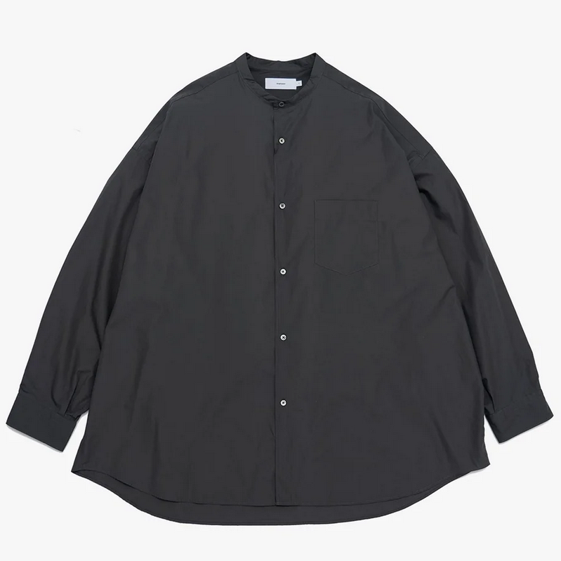 y25AWzGraphpaper (Oty[p[)/ Broad L/S Oversized Band Collar Shirts -BLUE,C.GRAY- #GM253-50002B(2)